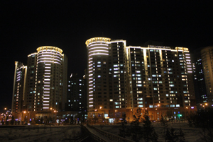 2018.10 освещение высокоэтажного жилого района Нур - Султан - хайвир в Казахстане